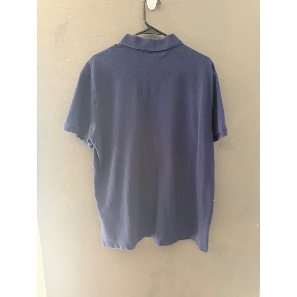 Polo Ralph Lauren Mens Custom Slim Fit Navy Blue Short‎ Sleeve Polo Shirt XL TG